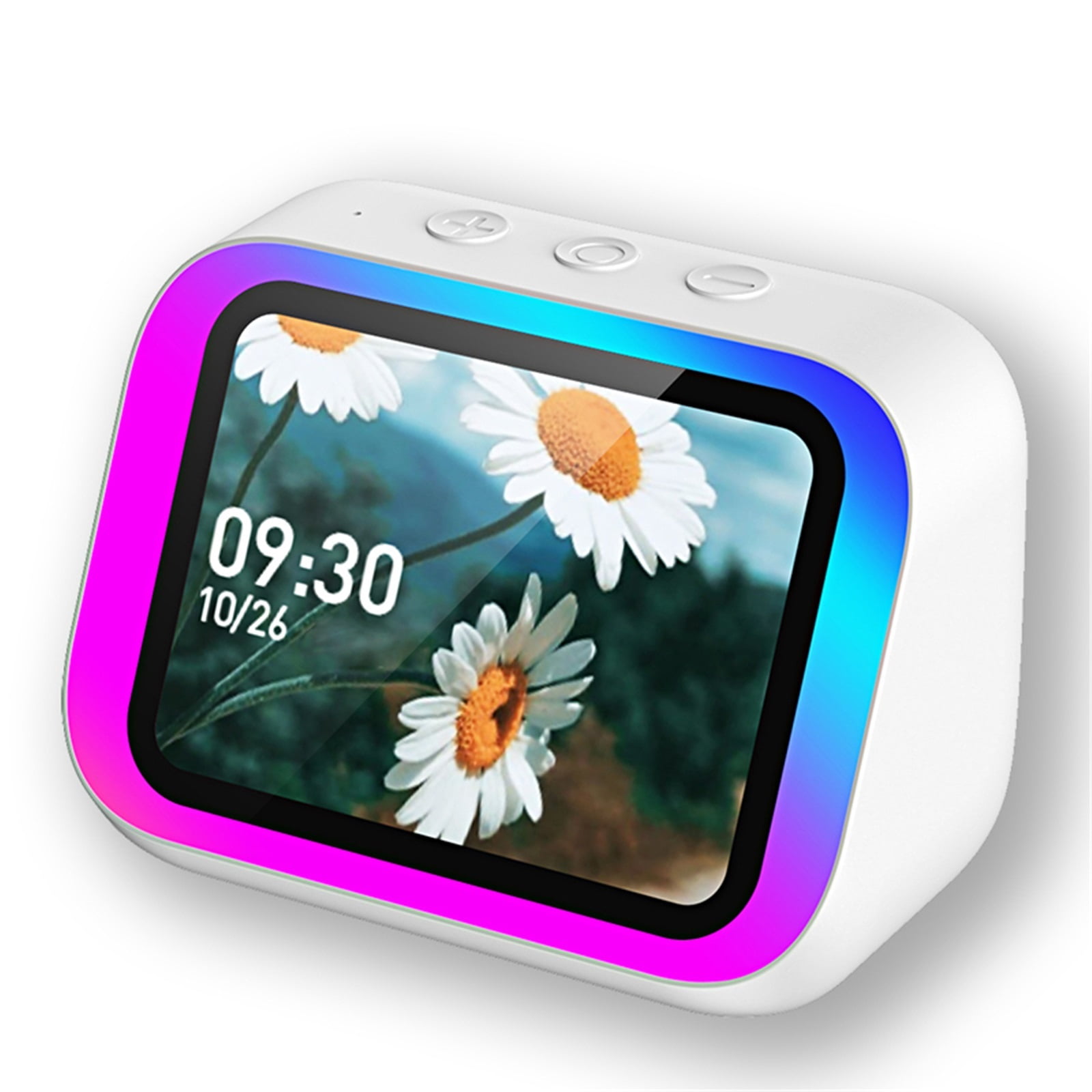 smart Alarm Clock With Bluetooth Speaker & Color Display - App Controlled Weather, Night Light, Photo Frame, Sleep Stories