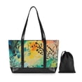 thumbnail image 7 of FORMRS Canvas Laptop Tote Bag for Women with 15.6" Computer Compartments Shoulder Handbag, Colorful Plants, 7 of 7