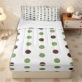 thumbnail image 2 of Erosebridal Muted Earth Green Dot Tile Zipper Full Size Comforter Sets with Fitted Sheet and 2 Pillowcases,Shaded Brown Circle Secondary Grid Zipper Bedding Set,Sage Ivory,4pcs,Reversible, 2 of 5