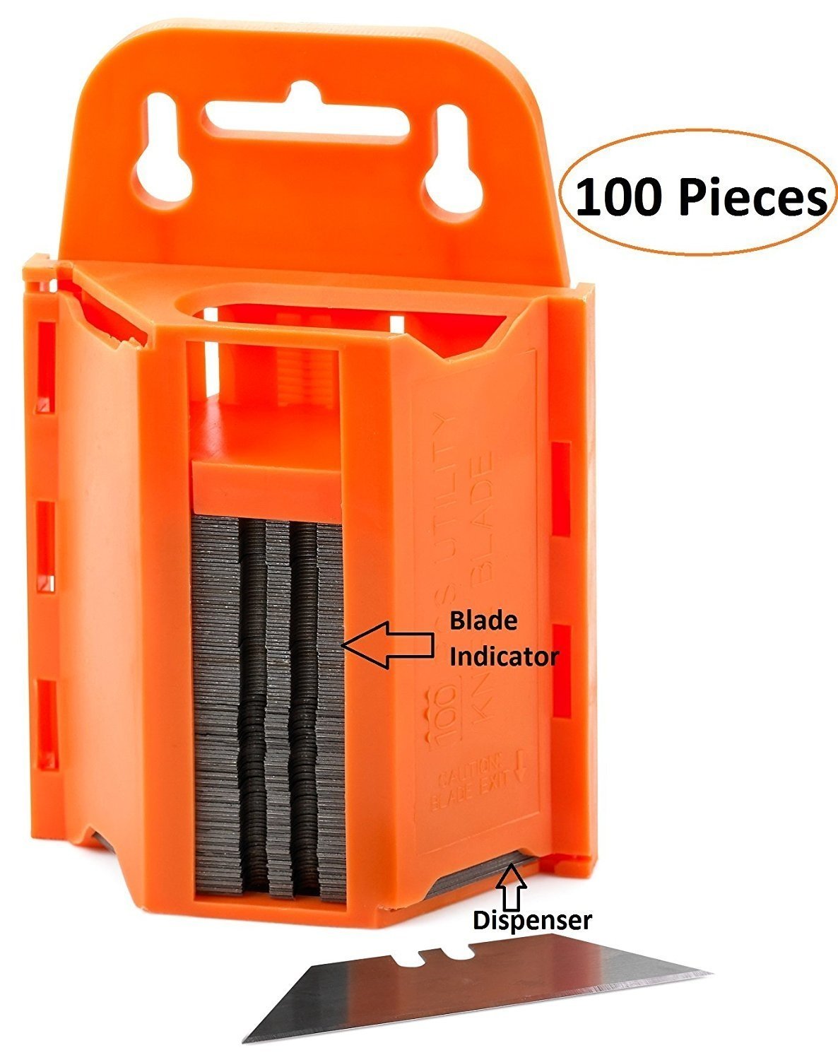 100Pack Utility Knife Blades With Dispenser Sharp Utility Knife