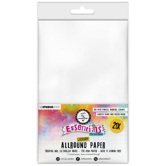Art By Marlene Essentials Paper Set 21/Pkg-Nr. 38, Marker And Pencil Paper