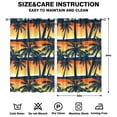 thumbnail image 2 of Minimalist Beach Paradise Kitchen Curtains - Set of 2 52x84 Inch Vibrant Tropical Sunset Panels, 2 of 2