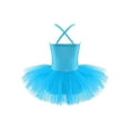 thumbnail image 2 of YEAHDOR Kids Girls Sequined Camisole Ballet Tutu Dress Skirted Leotard Ballerina Glittery Dance Costume Blue L, 2 of 7