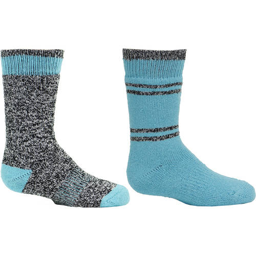 Kodiak Girls' Thermal Heat Crew Socks 2 Pack