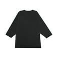 thumbnail image 6 of Men's Long Sleeve Round Neck Raglan Three Quarter Sleeve T-Shirt Top for Spring Fall Casual Style,Black,L, 6 of 8