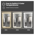 thumbnail image 4 of LED Bathroom Mirror with Black Frame, Front Light and Backlit, Stepless Dimmable, Anti-Fog, Shatter-Proof, Memory Function, 3 Colors, Double LED Vanity Mirror for Modern Bathrooms, 4 of 7