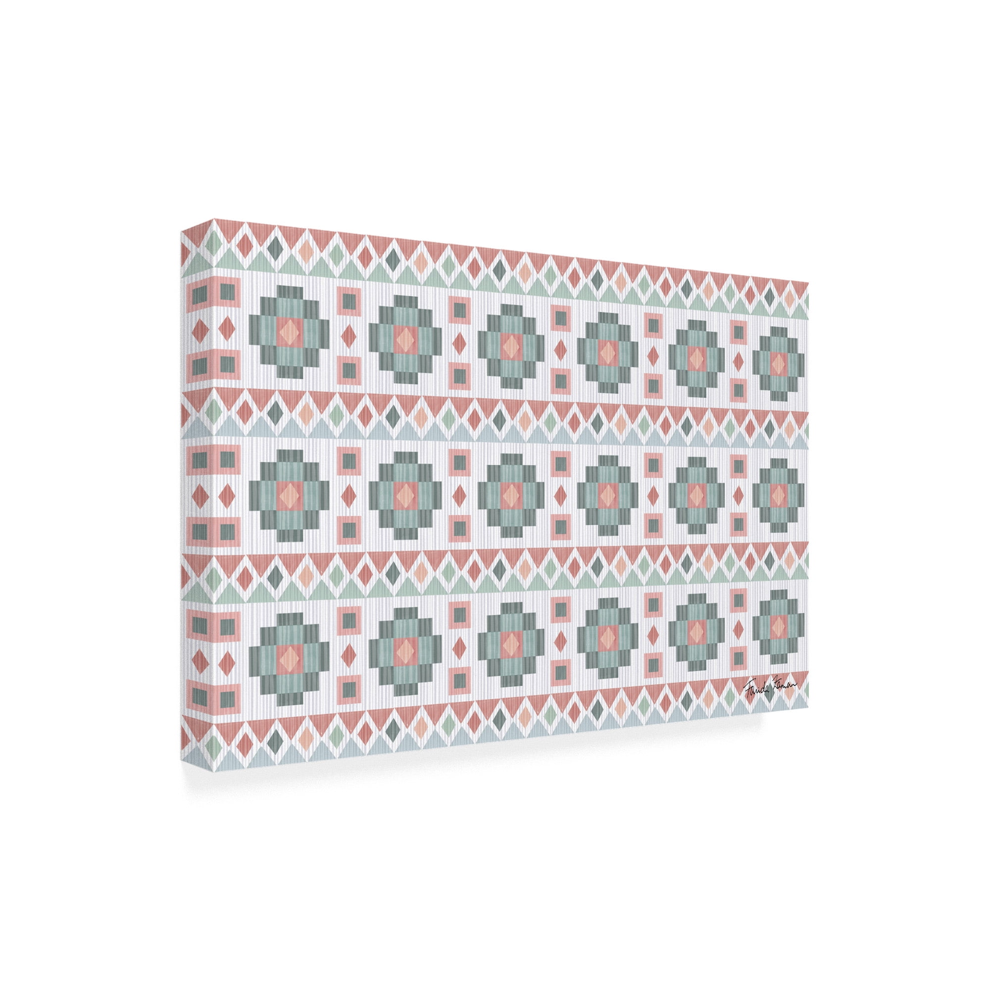 Trademark Fine Art 'Ikat Pattern II' Canvas Art by Farida Zaman