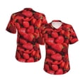 thumbnail image 3 of Goofa Strawberry Red Pattern Women's Slim-Fit Short-Sleeve V-Neck T-Shirt,Classic-Fit Short-Sleeve V-Neck T-Shirt-3X-Large, 3 of 5