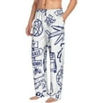 thumbnail image 2 of Disketp World Travel2 Men'S Pajama Pants - Ultra Soft Fleece Sleep And Lounge Pants (Size: S-Xxl), 2 of 9