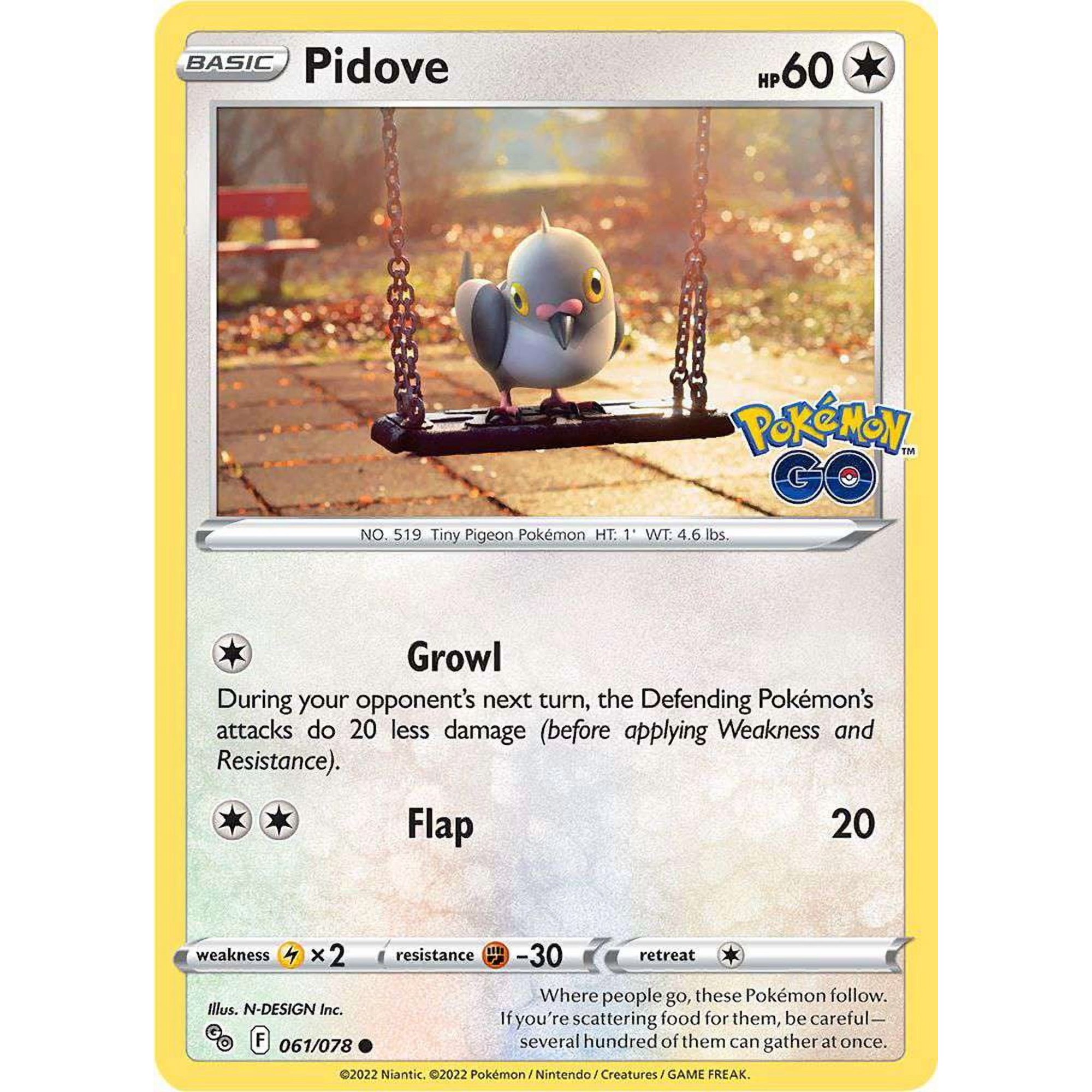 Pokemon GO Pidove #61