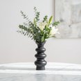 thumbnail image 6 of Unique Bargains Geometric Tiered Ceramic Sculptural Flower Vase Black 3.9"x 3.9"x 8.3", 6 of 6