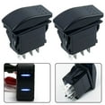 thumbnail image 4 of Interrupteur LED Bleu 3 Voies Marche/arrêt Instantané 2 Pcs pour Bateau DPDT Interrupteur LED, 4 of 4
