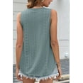 thumbnail image 5 of Gdvsclr Womens Tank Tops Sleeveless Eyelet Embroidery Scoop Neck Loose Fit Casual Summer Flowy Green XL, 5 of 6