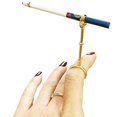 thumbnail image 3 of 2 Piezas Elegante Anillo para Porta Cigarrillos de Dama, M 17 mm Oro y Oro Rosa Proteja su Dedo para Fumar Monedero Anillo para Hombres y Mujeres, 3 of 5
