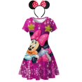 thumbnail image 1 of Disney Mickey Minnie Mouse 3D impreso princesa vestido lindo dibujos animados bebé cumpleaños fiesta ropa niños clásico niñas verano Dress9-10T (Tag150) Gao Jinjia LED, 1 of 2