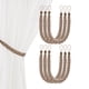 thumbnail image 1 of Uxcell 6-Set Sujetadores de Cortina con Ganchos Metálicos para Decoración de Ventanas del Hogar [Marrón claro], 1 of 1