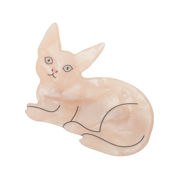 Unique Bargains 1 Pc Cartoon Pointed Ears Cat Hair Clips for Home Pink