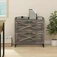 thumbnail image 7 of Conate 2 Drawer Farmhouse File Cabinet, Lateral Filing Cabinet with Charging Station for Home Office, Letter / Legal / A4 Size Hanging Files, 7 of 7