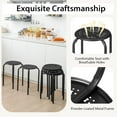 thumbnail image 6 of RELAX4LIFE 6-Pack Metal Stackable Stools, 17.5’’ Backless Nesting Stools w/Round Top, Metal Frame for Home Office School, Adults Students Flexible Seating, Portable Classroom Stools Set of 6 (Black), 6 of 9