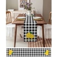 thumbnail image 6 of Table Runner Dresser Scarf 13 x 60 Inch Summer Sweet Polka Dots Lemon Black White Plaid Table Runners Non-Slip Heat Kitchen Dining Table Decor for Kitchen Farmhouse Indoor Outdoor Home Party, 6 of 7