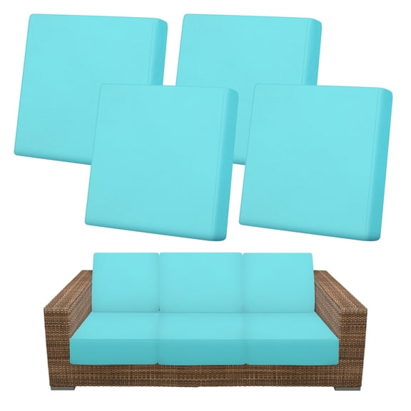 Uxcell 4-Pack Outdoor Cushion Covers, 19.7~25.6 Inch/50~65 cm Patio Cushion Covers for Outdoor Couch [Sky Blue]