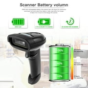 NETUM Bluetooth 2D Barcode Scanner, 2600mAh Wireless QR Bar Code Reader Work for POS Inventory Library Compatible with Smart Phone Tablet Windows Mac(Black)