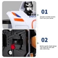 thumbnail image 6 of EASTIN 2Pcs Children One-click Impact Morphing Police Car Robot Autobot Inertial Boy Girl Toy Car,Transforming Robot Police Cars Toys for kids, No Lights, 6 of 7