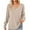 Beige, variant on YANHAIGONG Long Sleeve Shirts for Women Pack Women's Solid V-Neck Button Loose Long Sleeve T-shirt Top Fall Clothes for Women