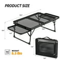 thumbnail image 7 of Ktaxon 3FT Portable Picnic Table Adjustable Height & Mesh Bag, Lightweight Aluminum Tables with Wing Panels for Outside BBQ, Yard, Black, 7 of 7