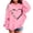 Pink, variant on Shadoumai Girls Stylish Long Sleeve Casual Pullover Hooded Sweatshirt Soft Fabric Warm Autumn Daily Outerwear for Kids, Girls Stylish Autumn Hooded Sweatshirt