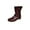 Red, variant on jsaierl Women's Winter Retro Belt Buckle Low Heel Warm Sleeve Pair Men's Boots Women's Boots Knight Boots