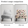 thumbnail image 6 of HELLHERO Stain Protection Elastic Bottom Slipper Chair Soft Cover for Accent Chair Without Arms, Armless Accent Chair Washable Cover Fish Cat, 6 of 8