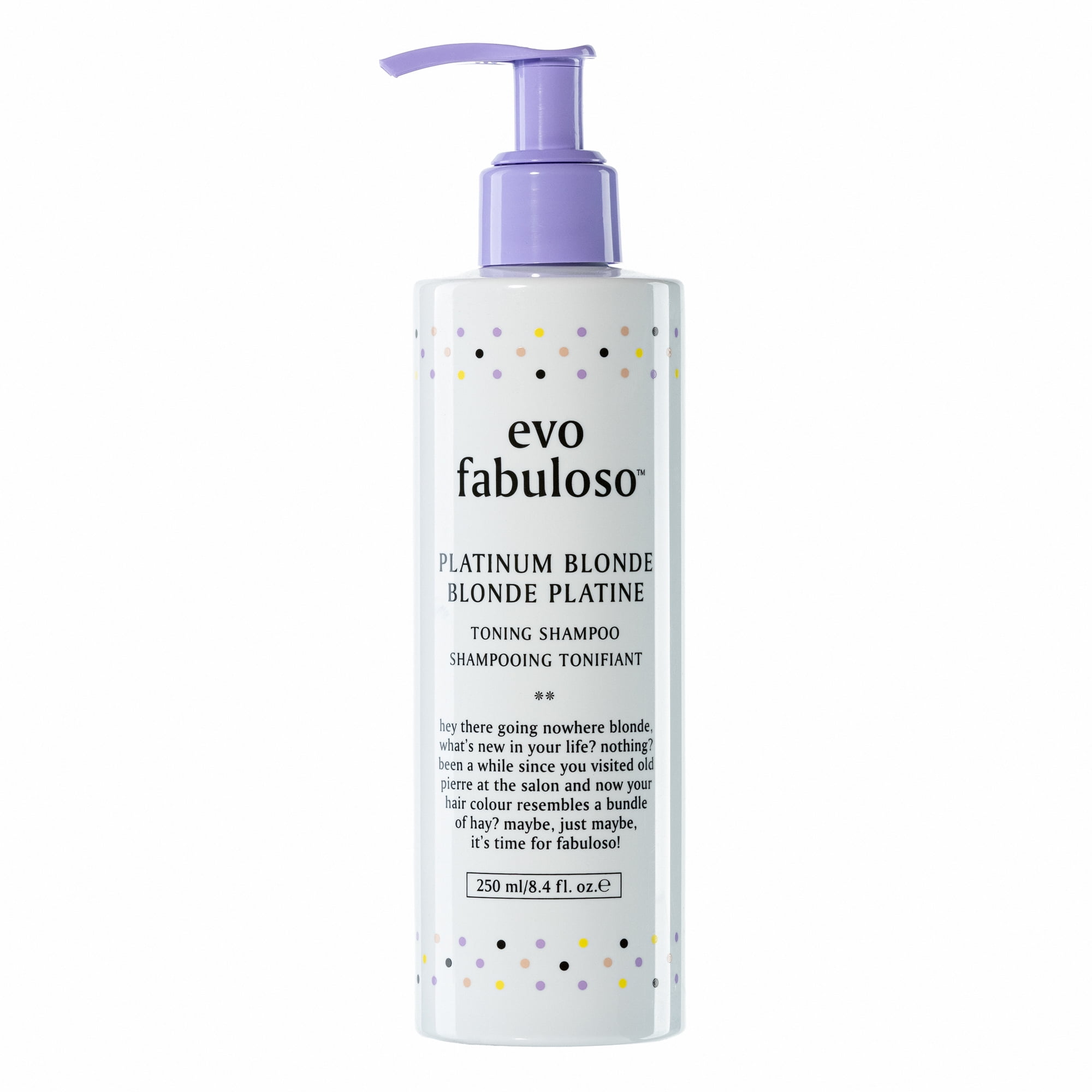 Evo Fabuloso Platinum Blond Toning Shampoo 8.4 fl oz / 250 ml