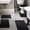 Interlocking Spirals- black, variant on CHAKME 5 Piece Bathroom Rug Set Non Slip Ultra Absorbent Machine Washable Memory Foam Large 20"x46" & 32"x20" Long 24"x17" Small 18"x16" U Shape Contour 24"x20" Toilet Mat Ocean Ripple Dark gray