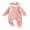 Pink, variant on Suealasg Baby Girls Fall Footed Romper Bodysuits +Headband 3 6 Months Newborn Girls Crew Neck Long Sleeve Bow Print Full Length Jumpsuit