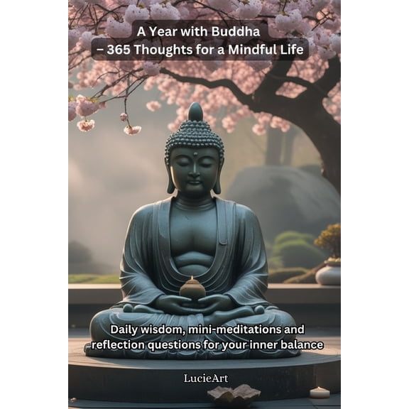 A Year with Buddha - 365 Thoughts for a Mindful Life: Daily wisdom, mini meditations and reflection questions for your i, (Paperback)