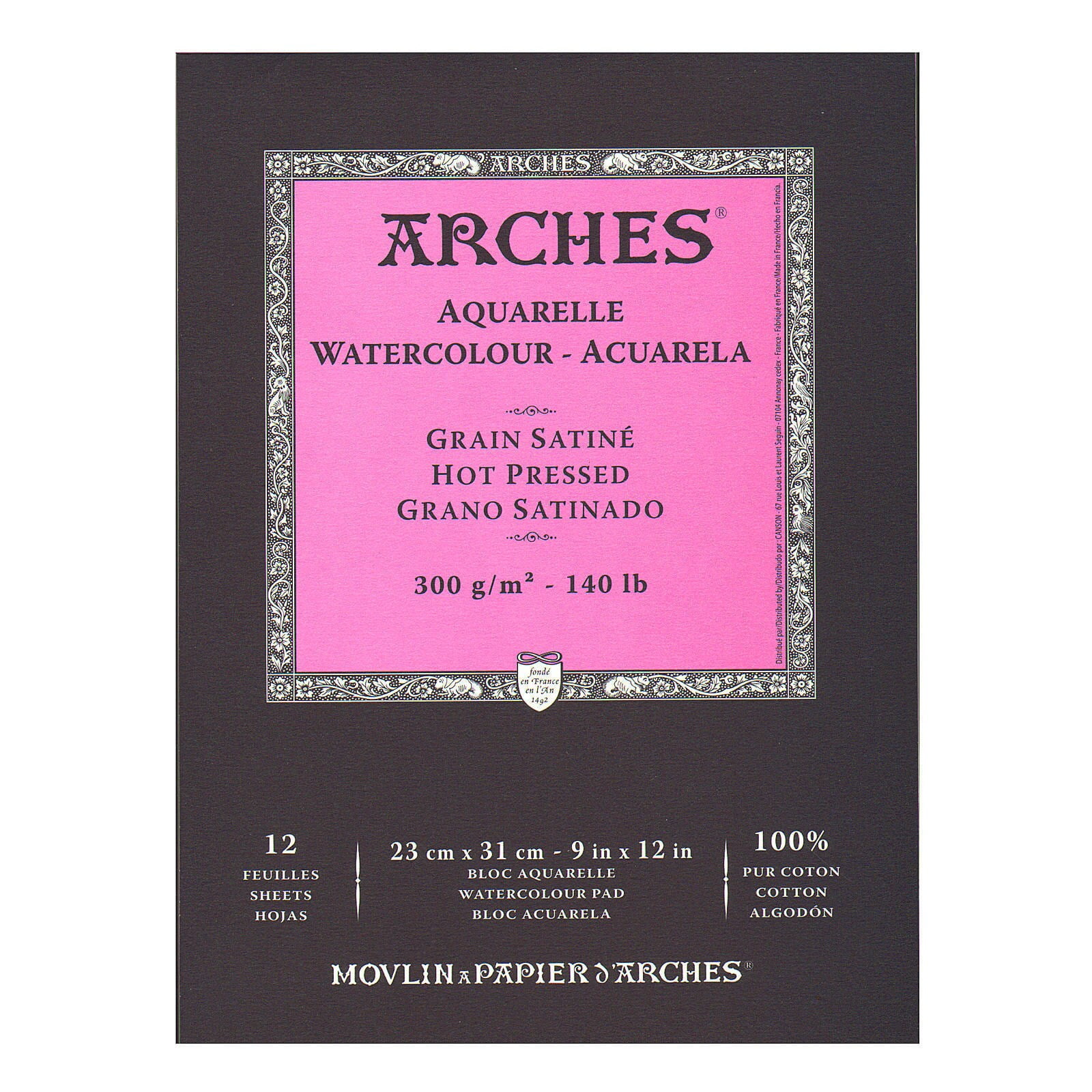 Arches Watercolor Pad 9 In. X 12 In. Cold Pressed 140 Lb. [Pack Of 2] 42052-PK2