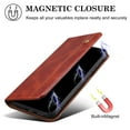 thumbnail image 3 of for Motorola Moto G35 Waxy Leather Phone Case, Retro Oil Wax Style with Stitching Folio Flip Ultra Thin Slim Magnetic Cover, Multi Hidden Credit Card Holder Cash Slot, Stand Support, 3 of 8