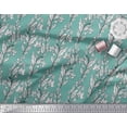thumbnail image 3 of Soimoi Poly Georgette Fabric Leaves & Floral Block Print Sewing Fabric Yard 42 Inch Wide, 3 of 3