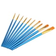 thumbnail image 3 of Juego de 10 pinceles de nailon para pintar con el pelo para niños, kit de pinceles de acuarela para manualidades y arte, 3 of 8