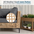 thumbnail image 2 of Delmango 7 Pieces  Patio Furniture Set Boho Wicker Rattan Outdoor Sectional Sofa Set with Cushions & Table for Lawn, Backyard, Porch, Backyard, Porch, Gray, 2 of 8