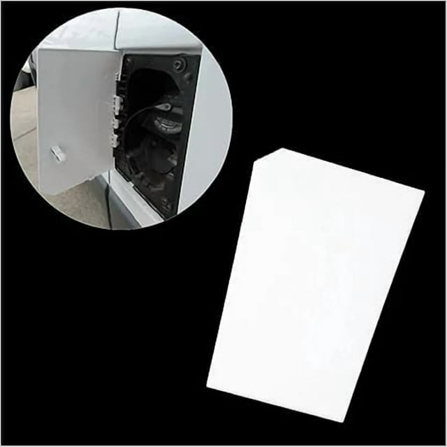 White Fuel Fill Door Gas Cap Hatch Compatible For Ram ProMaster 2014-2021 1500 2500 3500(Black) Gas Tank Doors