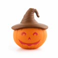 thumbnail image 2 of Halloween Pumpkin Squishy Toy with Slow Rising Pu Foam, 1-Pack, Orange Jack-O-Lantern with Brown Witch Hat, Relaxation Toy, 2 of 3