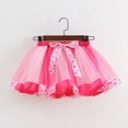 thumbnail image 2 of EnJoCho Girls Tulle Tutu Skirt Heart Print Min𝗂 Pleated Skirts Kids Puffy Elastic Waist Pleated Tutus Valentine's Day Dress Up Birthday Outfits For Girls, 2 of 3