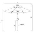 thumbnail image 7 of C-Hopetree 9 ft Double Top Outdoor Patio Market Table Umbrella with Solar LED Lights and Tilt, Ivory, 7 of 7