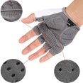 thumbnail image 1 of Bike Motorcycle Gel Silicone Half Finger Fingerless Gloves, 1 of 5