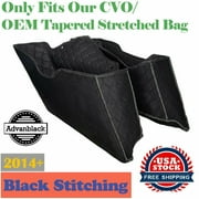 Advanblack Saddlebags Liners Black Thread Stitching Extended Bags Inserts Fits for 2014+ CVO Hard Saddlebags 2018+ Stock Tapered Bags