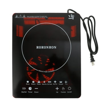 2200W Portable Induction Countertop Burner, 8 Temp Levels, Timer, Auto Pot Detection, Child Safety Lock