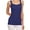 Denim, variant on Women's Stylish Scoop Neck Lace Trim Cami Tunic Tank Top, Light Pink