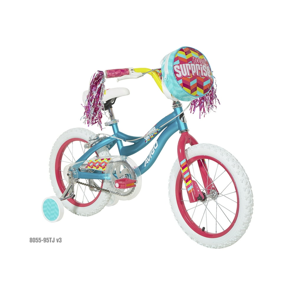 16" AVIGO Sweet Surprise Girls Bike with Streamers